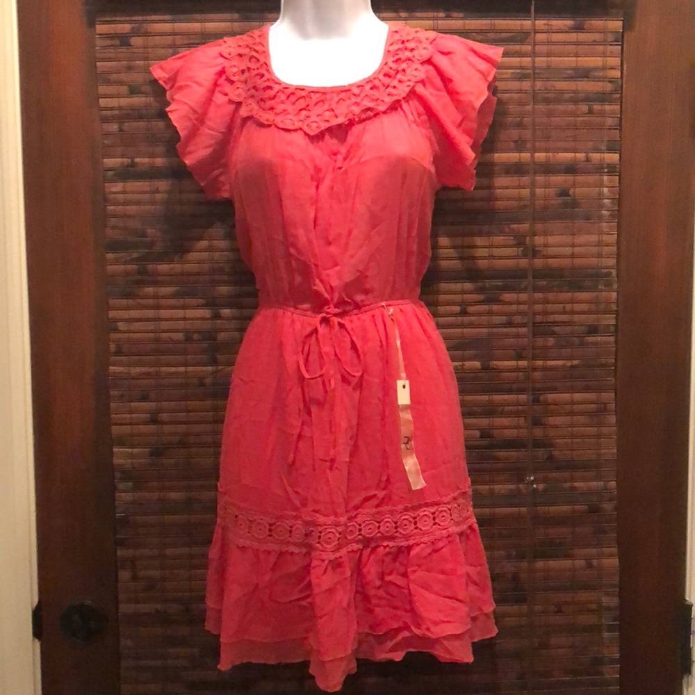 Beautiful coral summer dress by YA Las Angeles.